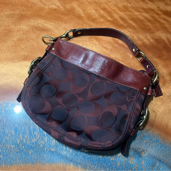 Coach Burgundy Hobo Bag - Picture 1 of 14
